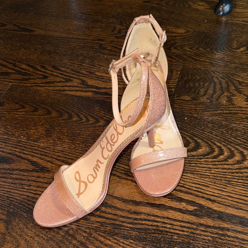 Sam Edelman Women's Rose Gold Glitter Heels
